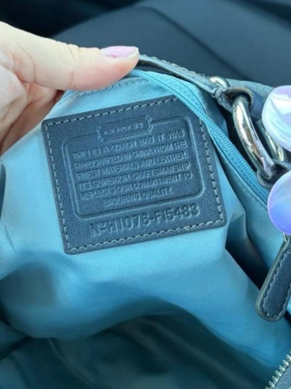 Coach signature Brooke blue mid sized bag